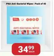 PNA PNA Anti Bacterial Wipes Pack Of 40-Each offer