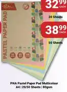 PNA PNA Pastel Paper Pad Multicolour A4 20 Sheets 80gsm-Each offer