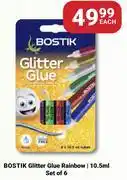 PNA Bostik Glitter Glue Rainbow (Set of 6)-10.5ml offer