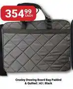 PNA Croxley Drawing Board Bag Padded & Quilted (A3) Black-Each offer
