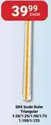 PNA SDS Scale Ruler Triangular 1:20/1:25/1:50/1:75/1:100/1:125-Each offer