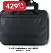 PNA Trefoil Drawing Board Bag Padded Plain (A3) Black-Each offer