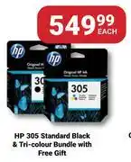 PNA HP 305 Standard Black & Tri-Colour Bundle With Free Gift offer