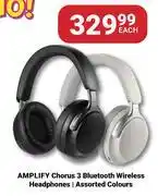 PNA Amplify Chorus 3 Bluetooth Wireless Headphones (Assorted Colours)-Each offer