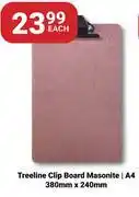 PNA Treeline Clip Board Masonite A4 380 x 240mm offer