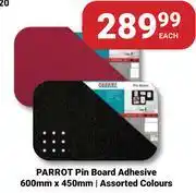 PNA Parrot Pin Board Adhesive 600mm x 450mm In Assorted Colours-Each offer