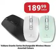 PNA Volkano Granite Series Rechargeable Wireless Mouse (Assorted Colours)-Each offer