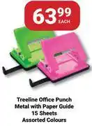 PNA Treeline Office Punch Metal With Paper Guide (15 Sheets) In Assorted Colours-Each offer