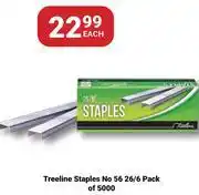 PNA Treeline Staples No 56 26/6 Pack Of 5000 offer