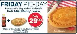 Pick n Pay Pie & 440ml Buddy combo offer