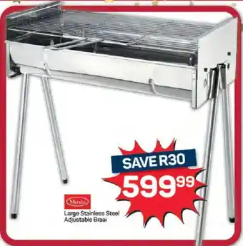 Pick n Pay Hypermarket Metalix Large Stainless Steel Adjustable Braai offer