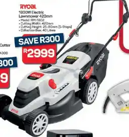Pick n Pay Hypermarket RYOBI 1800W Electric Lawnmower offer