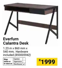 Builders Warehouse Everfurn Calantra Desk offer
