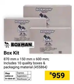 Builders Warehouse Boxman Box Kit offer