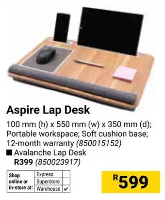 Builders Warehouse Aspire Lap Desk offer