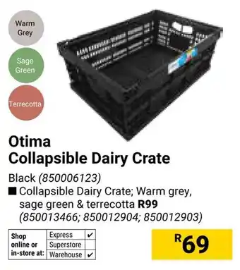 Builders Warehouse Otima Collapsible Dairy Crate offer