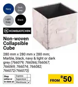 Builders Warehouse Home & Kitchen Non-woven Collapsible Cube offer