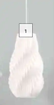 Builders Warehouse K Light Snowdrop 3D Printed Pendant Light offer