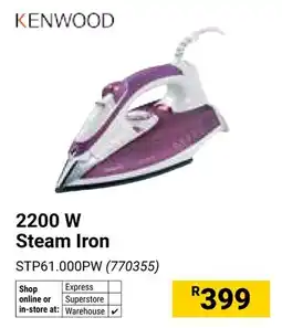 Builders Warehouse KENWOOD 2200 W Steam Iron offer