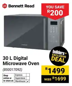 Builders Warehouse Bennett Read Digital Microwave Oven offer