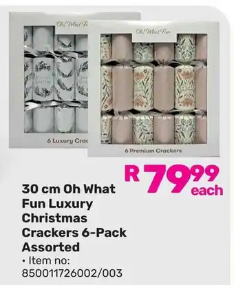 Game Oh What Fun Luxury Christmas Crackers Assorted offer