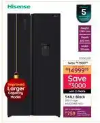 Bradlows Hisense 541L Black SBS Fridge H680SMIB-WD 10306058 offer