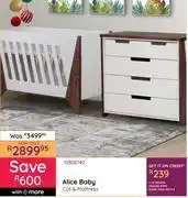Bradlows Alice Baby Cot & Mattress 10308740 offer