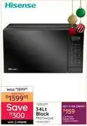 Bradlows Hisense 34L Black Microwave H34MOBS17 10302111 offer