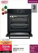 Bradlows Defy 600 Eye Level Black Glass Oven DBO483E 10280649 offer