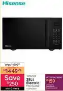 Bradlows Hisense 28L Electric Microwave H28MOBS17 10302124 offer