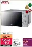 Bradlows Defy 20L Manual Microwave DMO381 10124950 offer