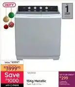 Bradlows Defy 15Kg Metallic Twin Tub DTT151 10120032 offer