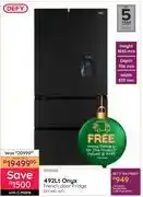 Bradlows Defy 492L Onyx French Door Fridge DFF440-WD 10176985 offer