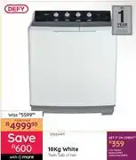 Bradlows Defy 18Kg White Twin Tub DTT180 10064411 offer