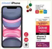 Bradlows Apple iPhone 11 Reloved 64GB 10301446 offer