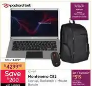 Bradlows Packard Bell Montenero C82 Laptop, Backpack + Mouse Bundle 10311317 offer