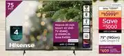 Bradlows Hisense 75 (190cm) UHD Smart TV 10304084 offer
