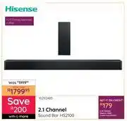 Bradlows Hisense 2.1 Channel Sound Bar HS2100 10292483 offer