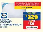 Russells Sealy Natural Comfort Standard Pillow 10121198 offer