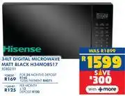 Russells Hisense 34L Digital Microwave Matt Black H34MOBS17 10302111 offer