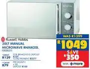 Russells Russell Hobbs 20L Manual Microwave RHMA20L 10058511 offer