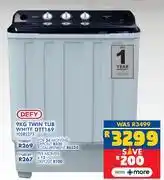 Russells Defy 9Kg Twin Tub White DTT169 10282273 offer