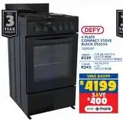 Russells Defy 4 Plate Compact Stove Black DSS554 10290187 offer