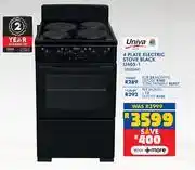 Russells Univa 4 Plate Electric Stove Black U405-1 10020441 offer