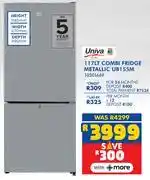 Russells Univa 117L Combi Fridge Metallic UB155M 10301669 offer