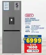 Russells Defy 323L Fridge/Freezer Metallic DAC627 10117065 offer