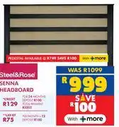 Russells Senna Steel & Rose Headboard offer