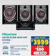 Russells Hisense HA700 810W Mini HiFi System (10311009) offer