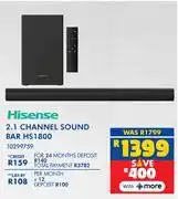 Russells Hisense 2.1 Channel Sound Bar HS1800 (10299759) offer