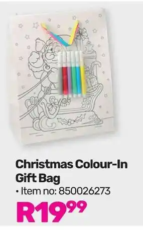 Game Christmas Colour-In Gift Bag offer